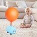Balloon Powered Cars  and Launcher Set Preschool Educational Toys with Manual Balloon Pump for Kids Boys Girls 3-Pig Cartoon Model